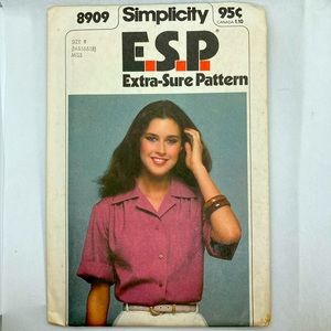 Vintage 1979 Simplicity Pattern #8909 Women’s Shirt